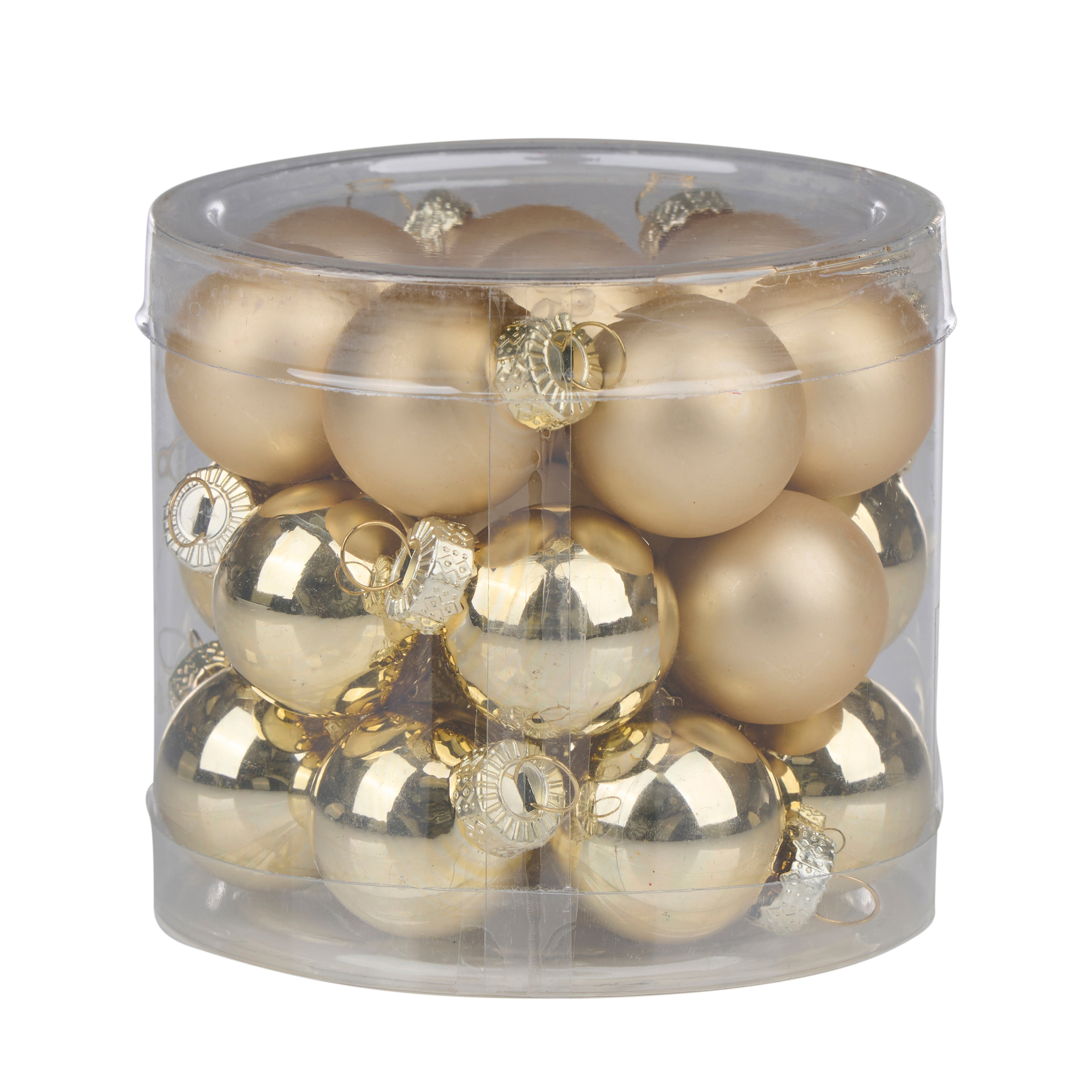 Weihnachtskugeln Glas 24-teilig gold
