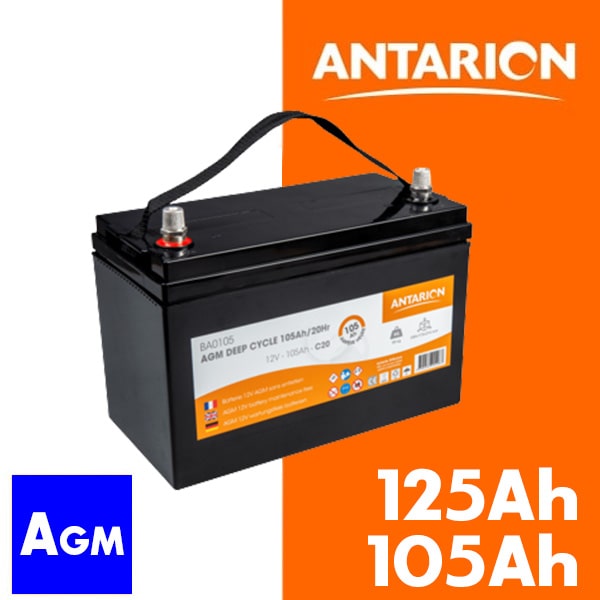 Batterie AGM Deep Cycle 12V 105-125Ah ANTARION