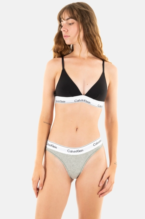 Culottes et strings calvin klein jeans thong 20 grey heather