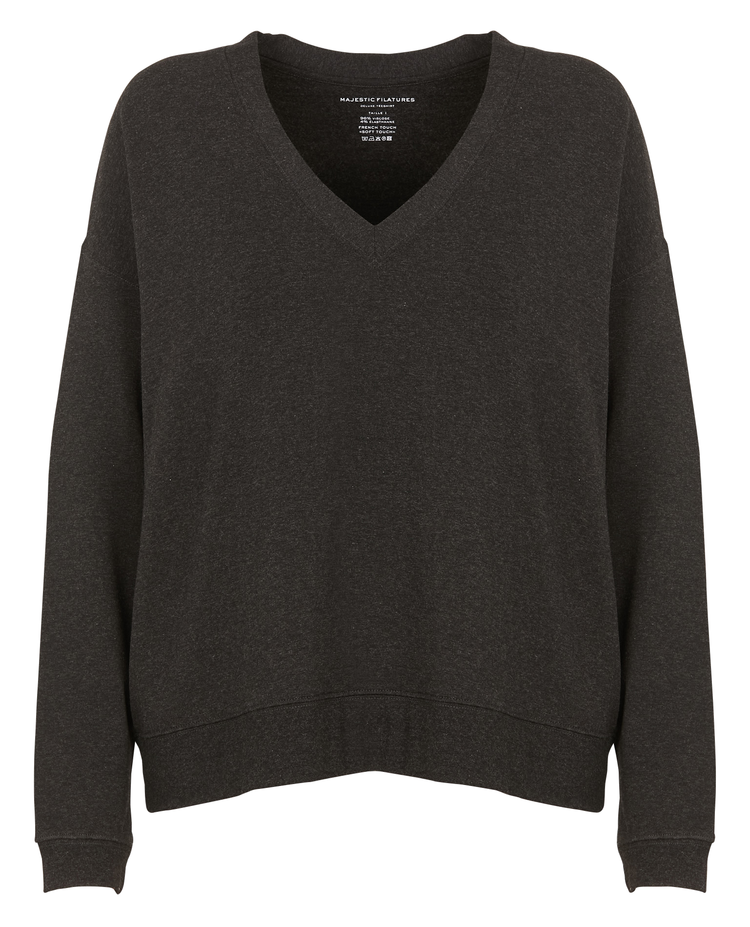 Sweat col V | Gris