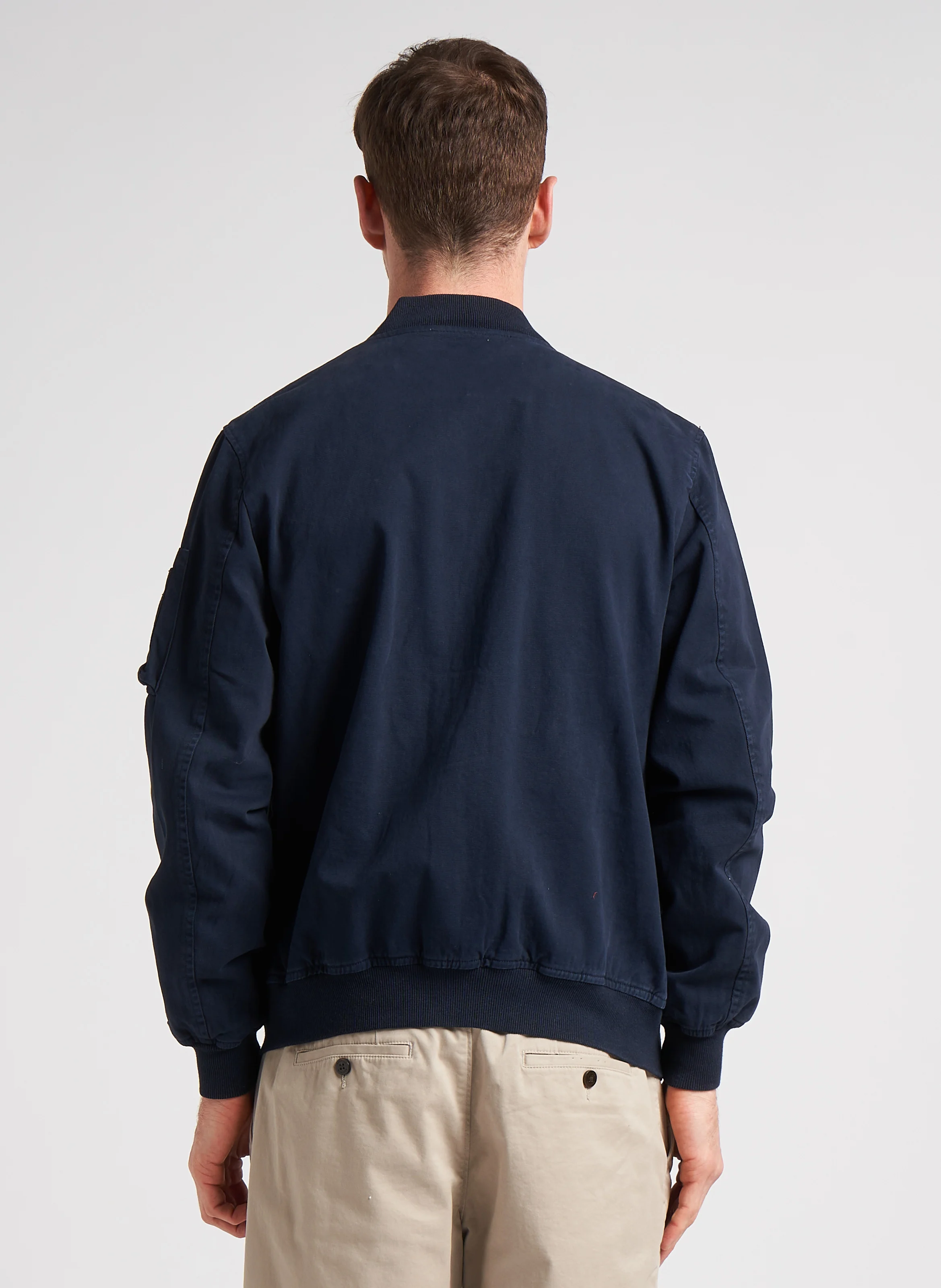 MAC - Bomber droit en coton | Bleu