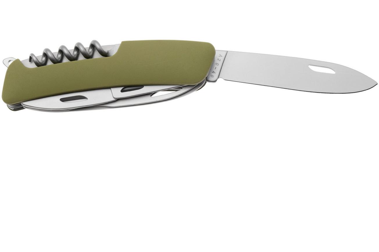 Swiza D09 R AM, KNR.0136.1050, Olive, Zwitsers zakmes, 9 tools