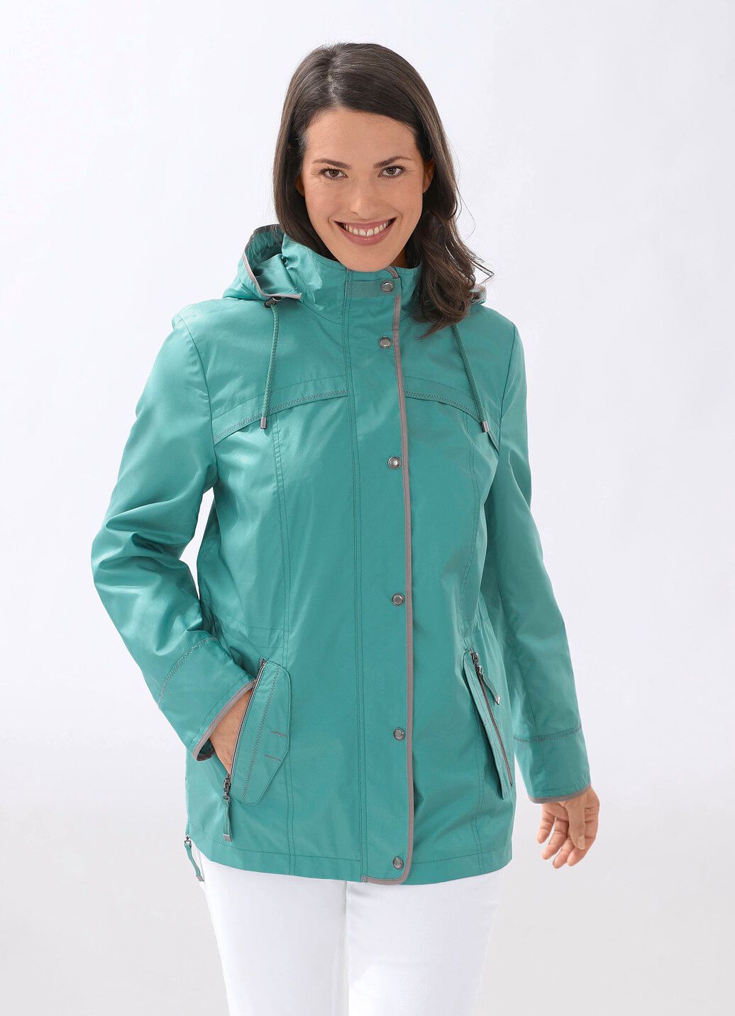Funktionsjacke mit Reißverschluss an den Seitenschlitzen