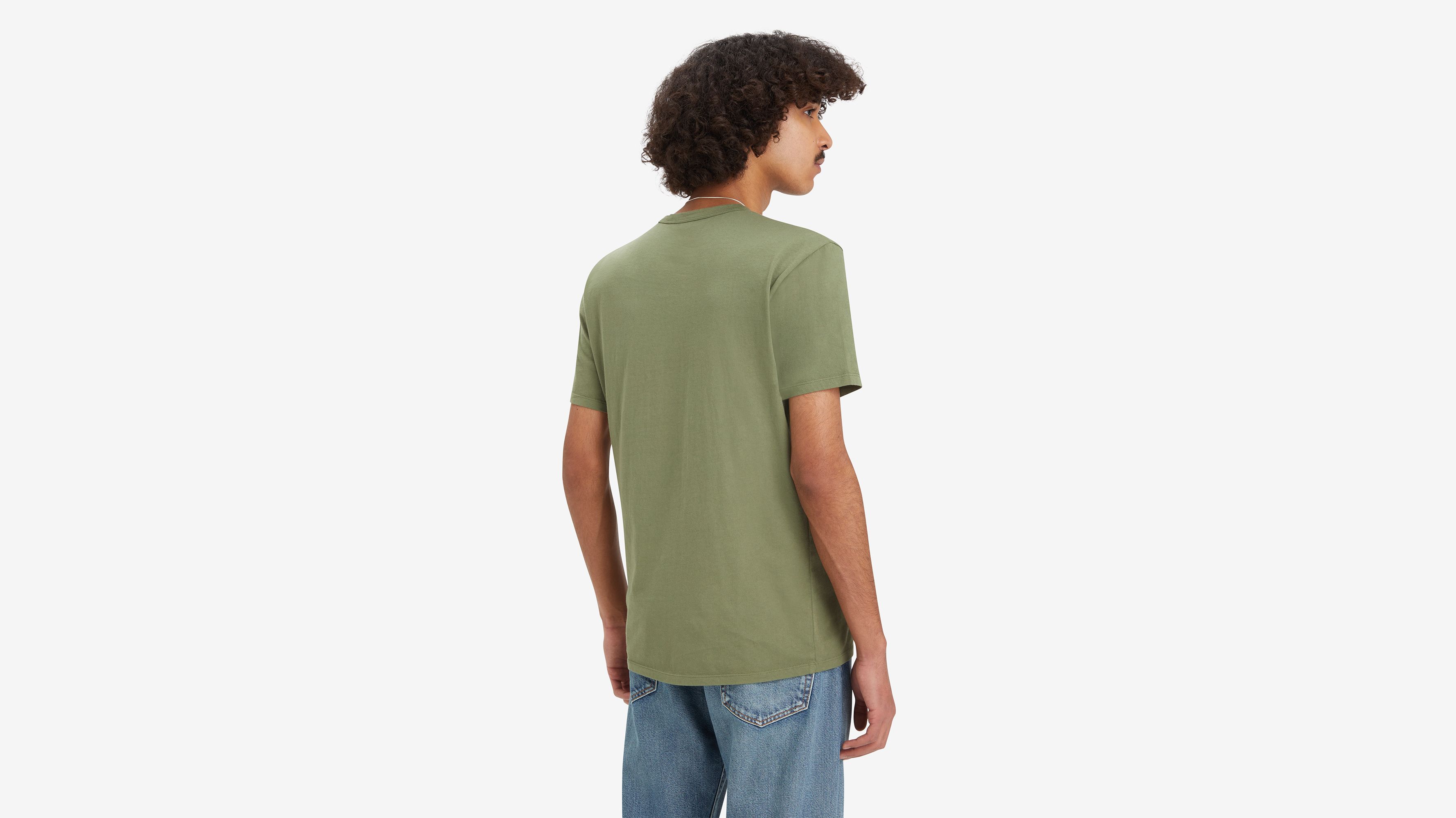 T-shirt Premium Slim - Garment Dye Moss Olive - Vert