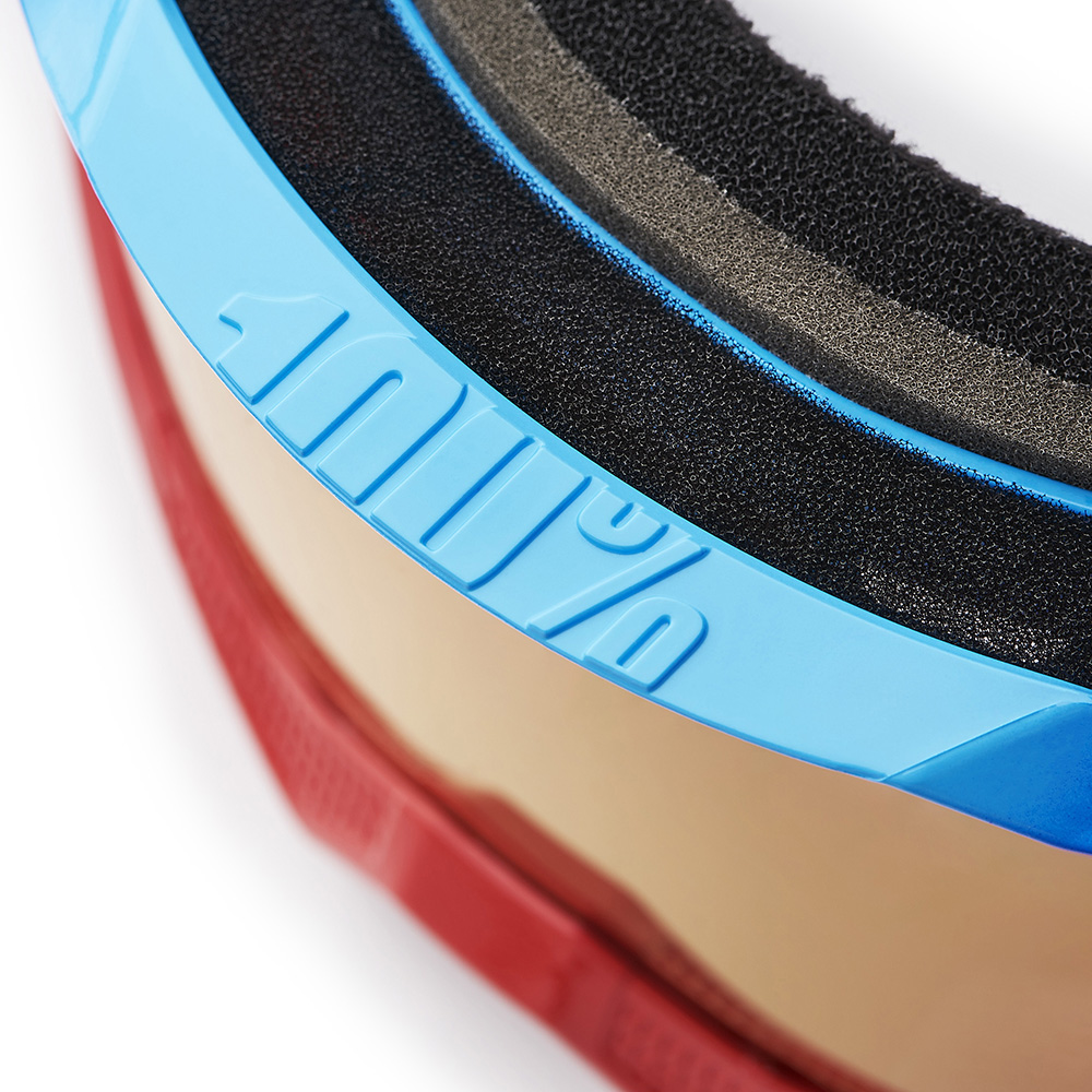 100% - Masque Accuri 2 Unity - True Gold Mirror Bleu / Rouge / Blanc
