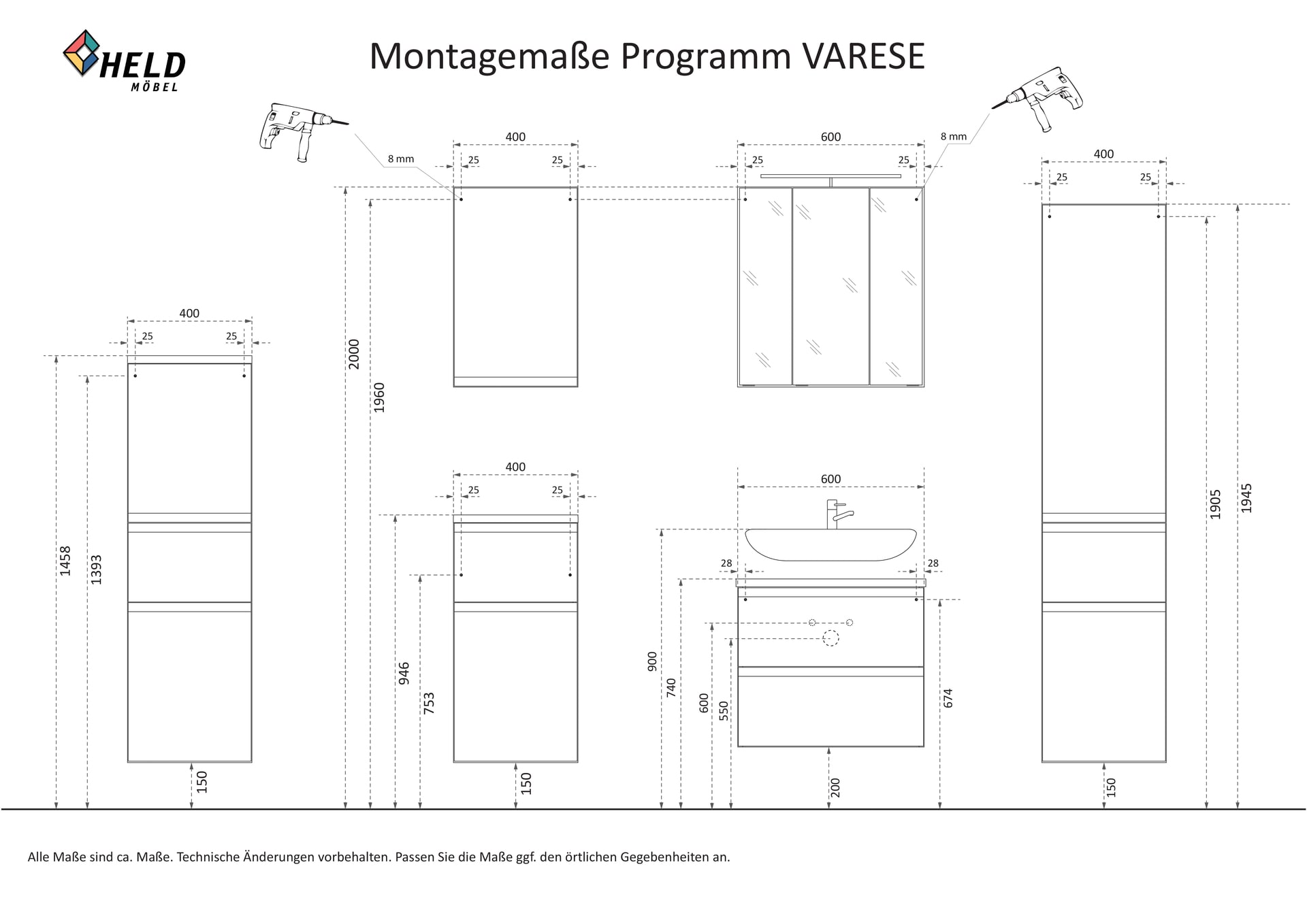 Waschbeckenunterschrank Gent grau B/H/T 60x54x35 cm