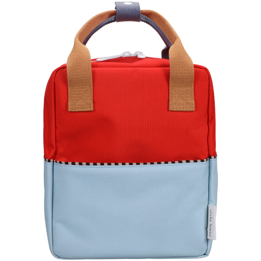 sticky lemon peuterrugzak colourblocking - red hat - zissou blue - 26