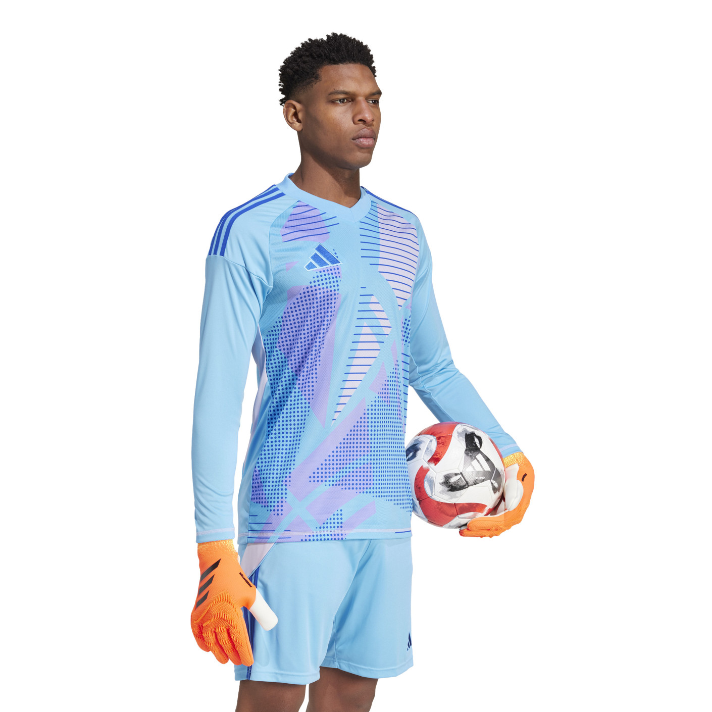 Adidas Tiro 24 Competition Keepersshirt Lange Mouwen Lichtblauw Blauw Paars