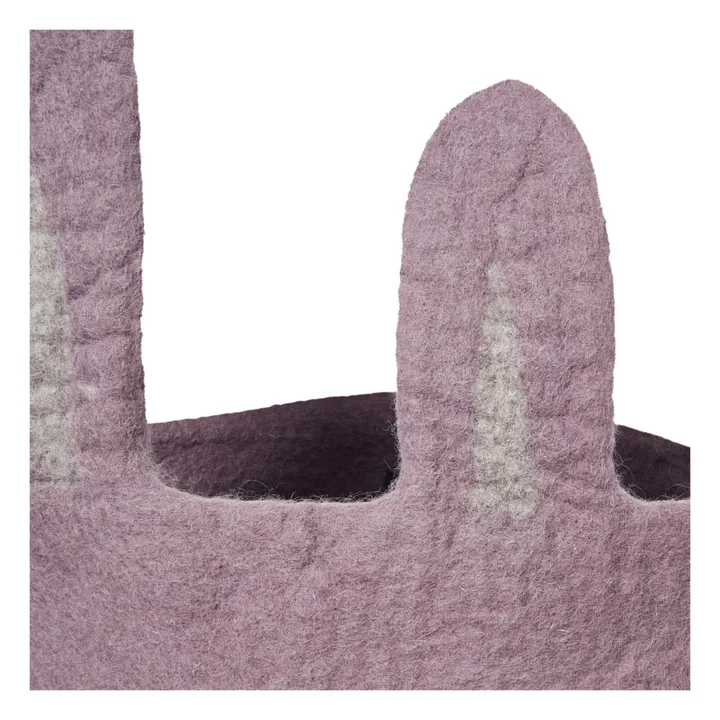 Muskhane Corbeille Pasu Lapin en feutre | Mauve
