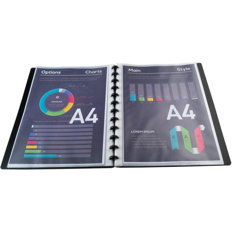 Protège-documents à anneaux et pochettes détachables 60 vues - A4