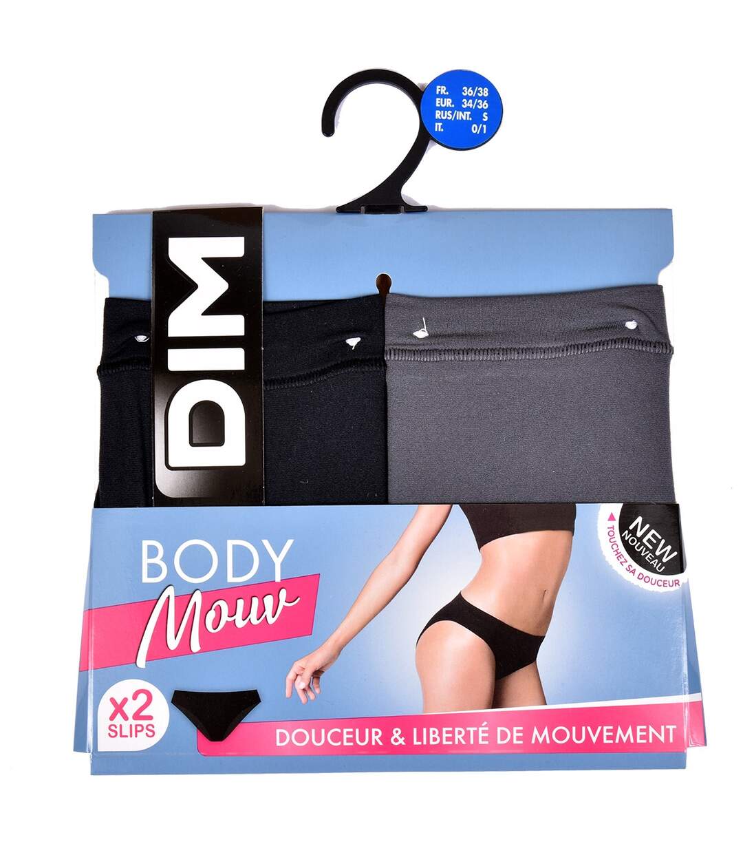 Culottes Femme DIM Confort Qualité supérieure Pack de 2 culottes BODY MOUV
