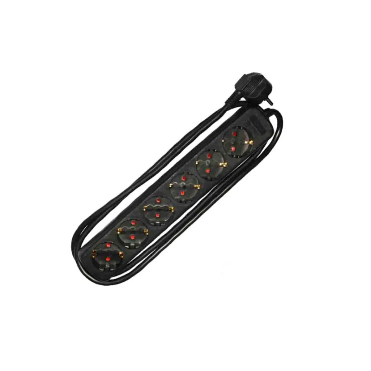 Bloc 6 Prises Schuko 41008 Noir