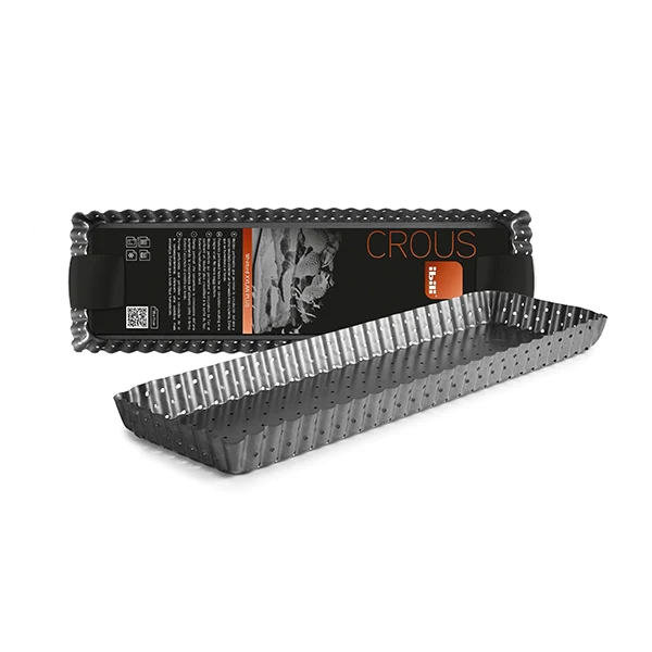 Moule rectangle perforé en acier 35 x 11 cm Ibili