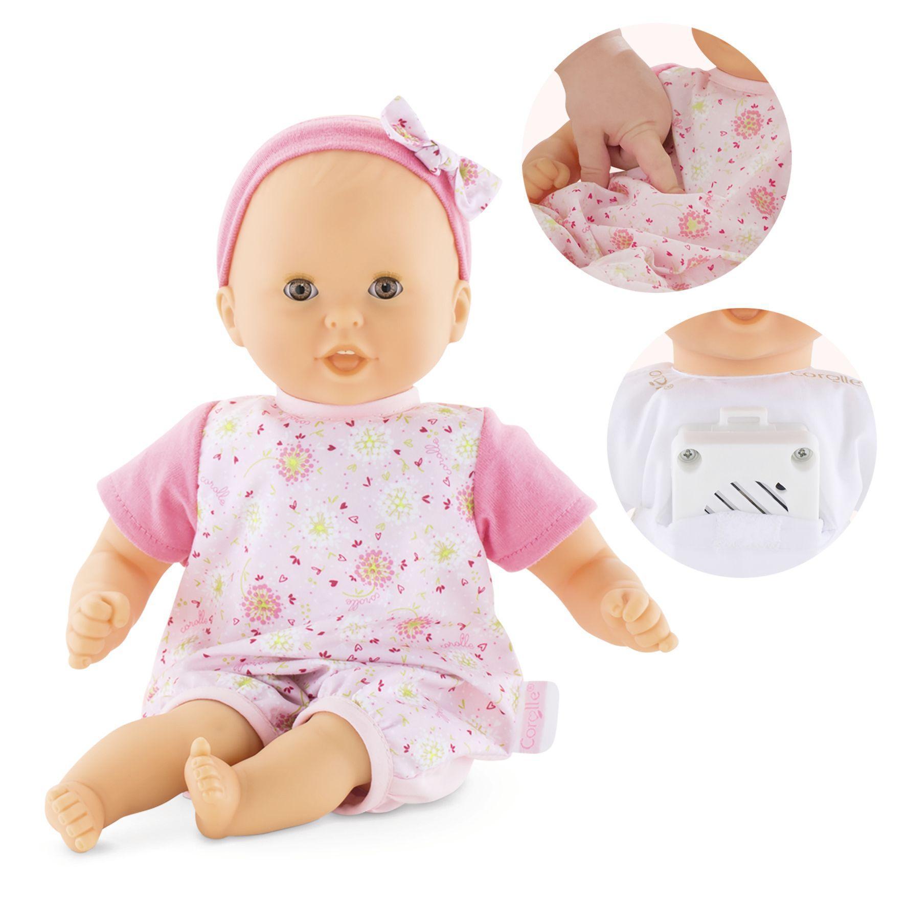 Babypuppe BÈBÈ CALIN BISOU & MÉLODIES (30 cm) in rosa