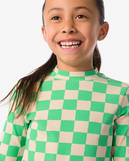 t-shirt enfant côtelé vert