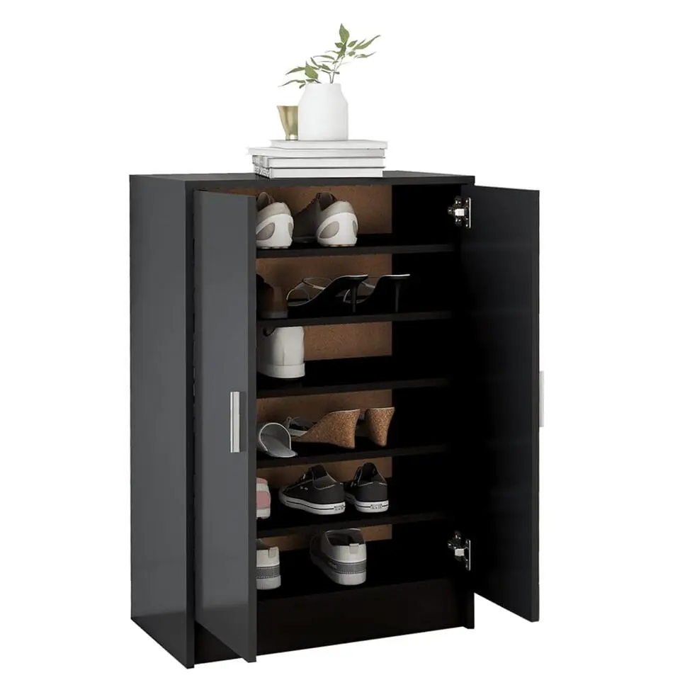 vidaXL - Schoenenkast - Zwart - Bewerkt hout - 60 x 35 x 92 cm