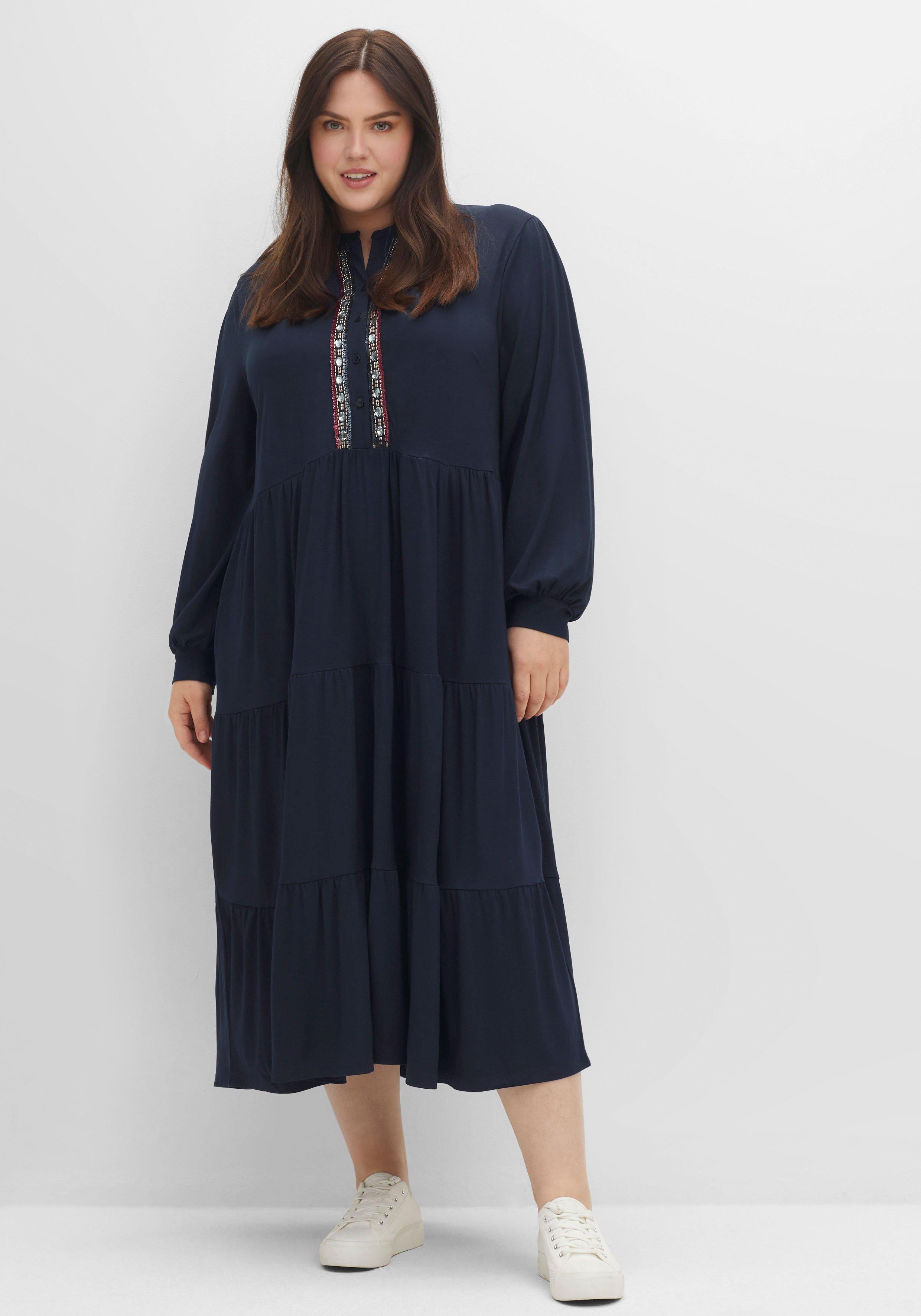 Stufenkleid im Boho-Stil, aus Jersey
