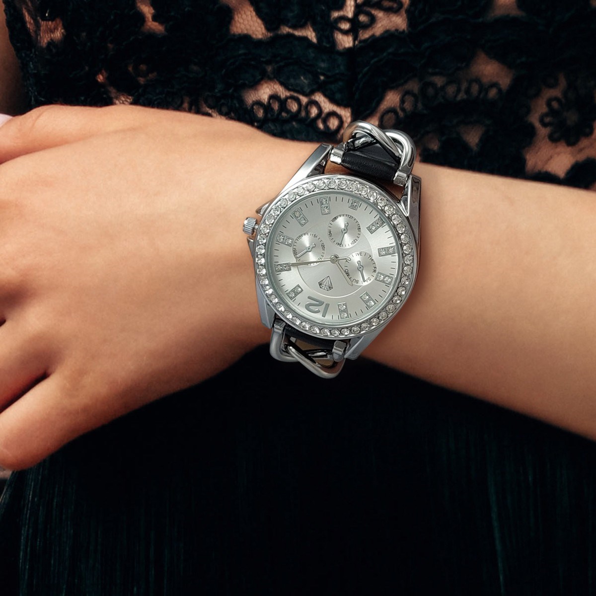 Montre Adèle SC Crystal ornée de Cristaux scintillants
