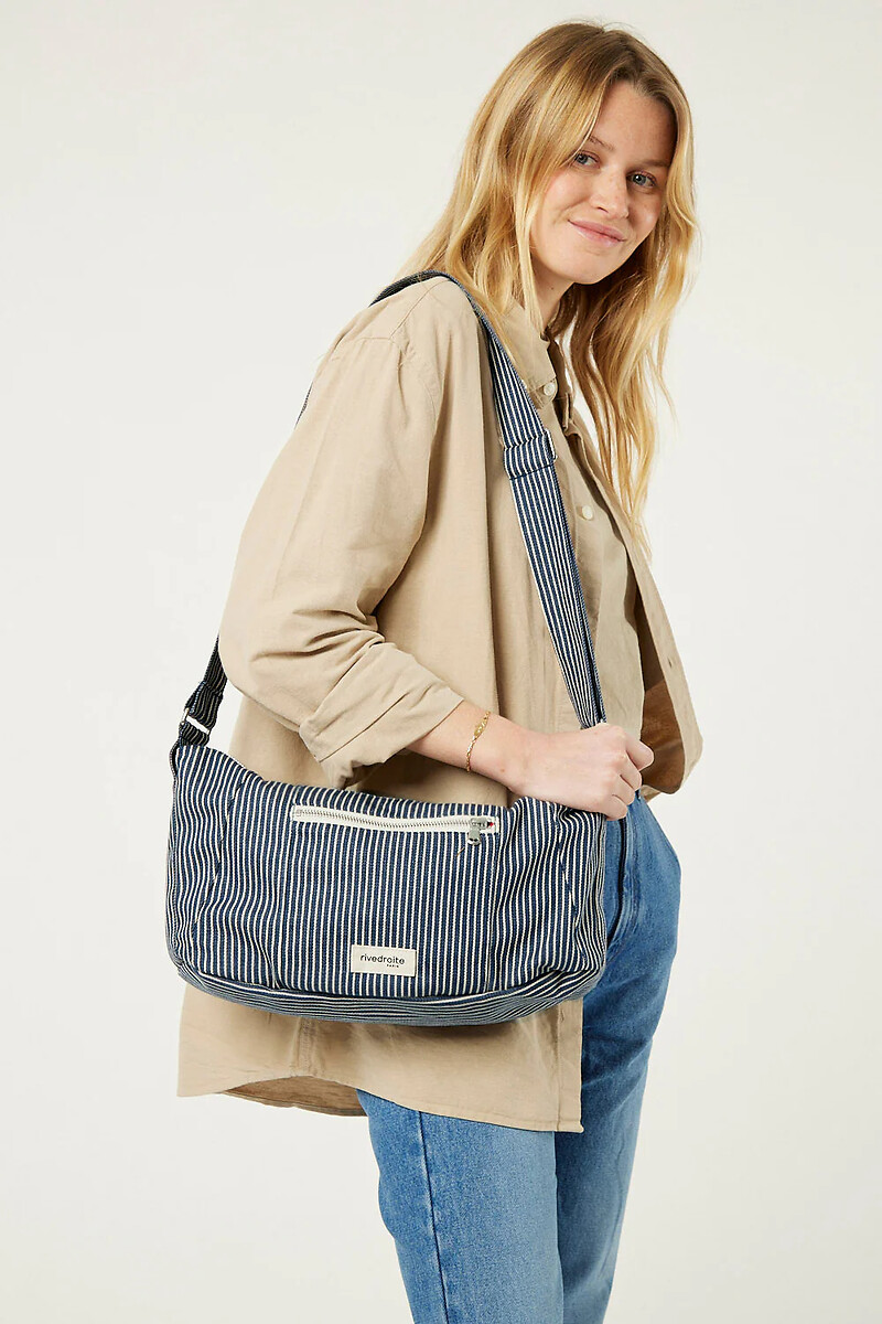 RIVDROITE<br>Bolsa transversal de lona estampada MINI CHARLOT