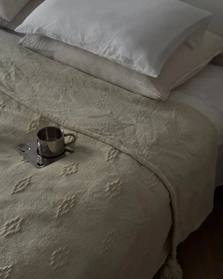 Sprei KAZY Katoen 220 x 240 cm Beige