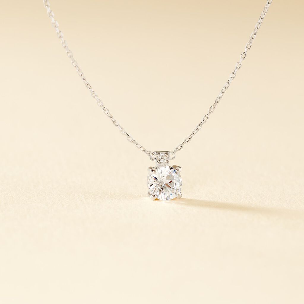 Collier Zilda Or Blanc Oxyde De Zirconium