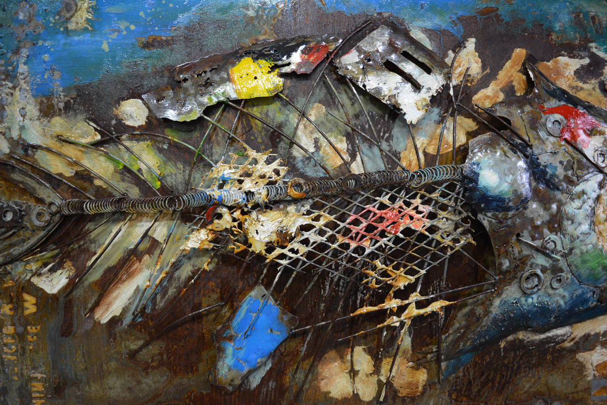 Wandbild FISCH - Metall - 120x80 cm