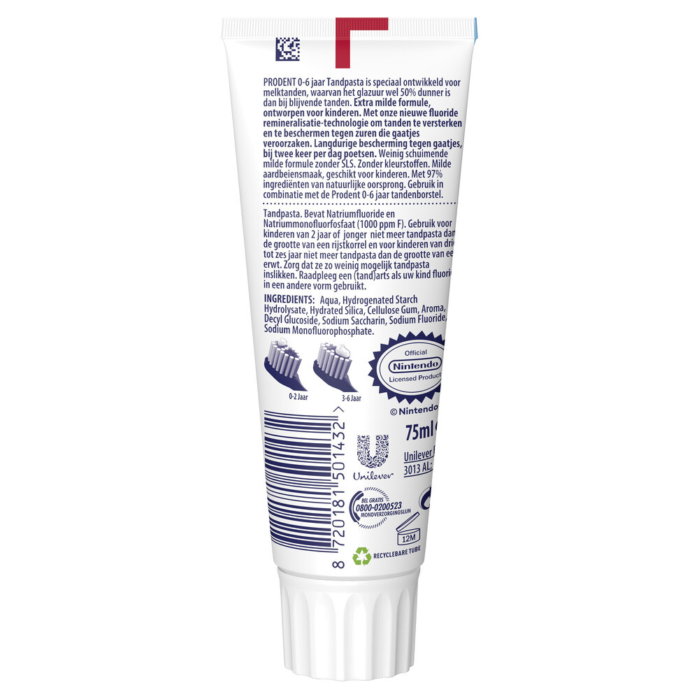 Prodent Tandpasta Super Mario 0-6 jaar75 ml
