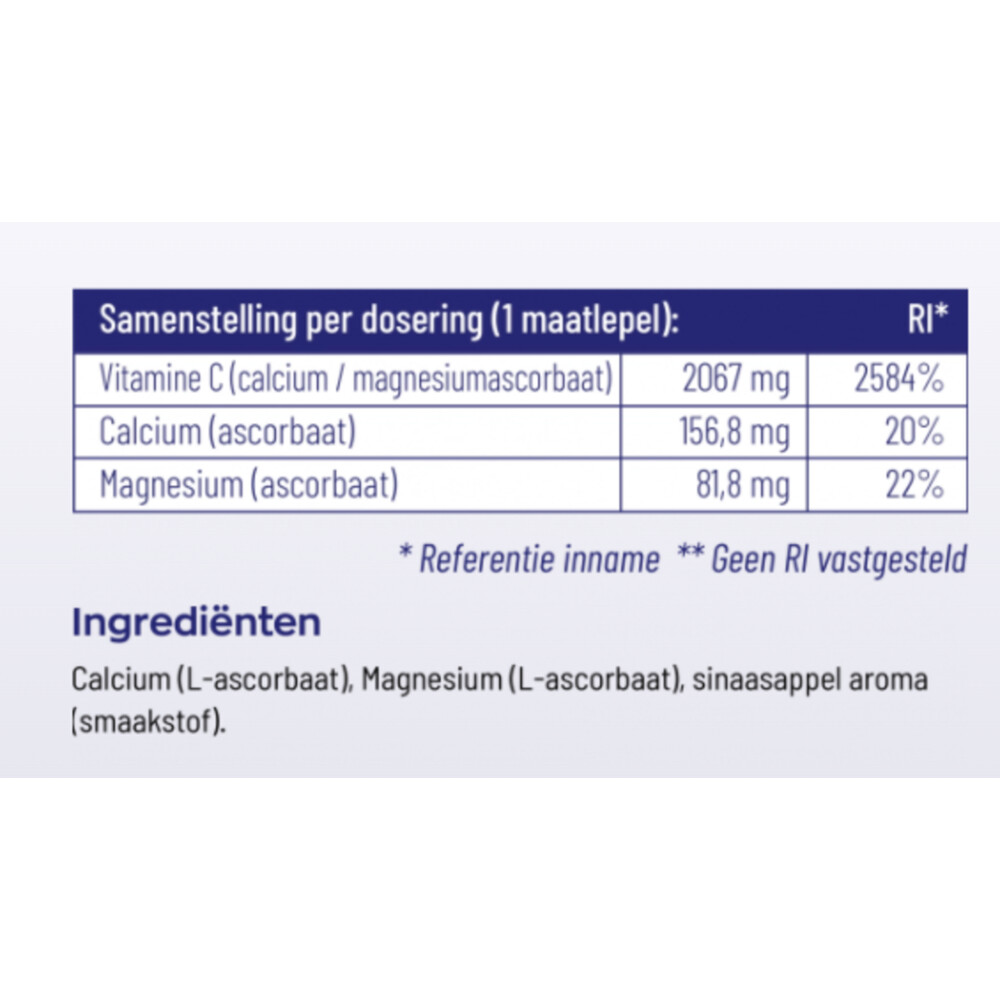 Vitakruid Vitamine C Poeder Calcium- & Magnesiumascorbaat260 gr