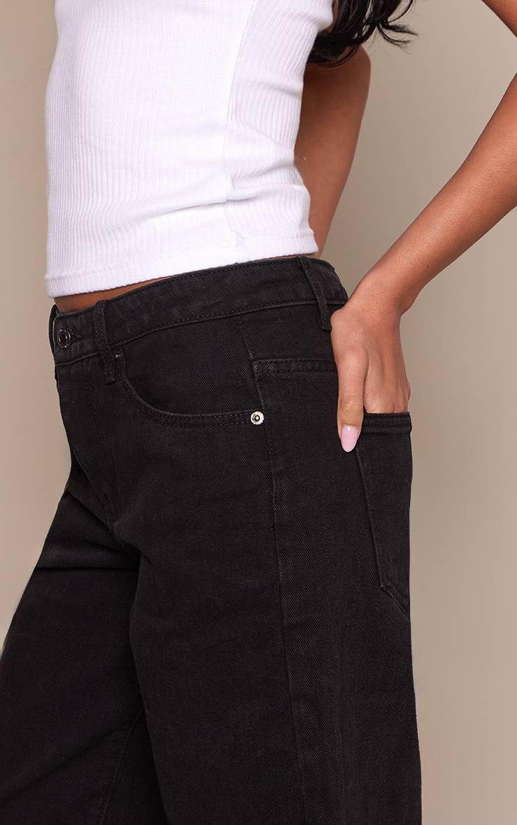 Noir Jean Large Taille Haute