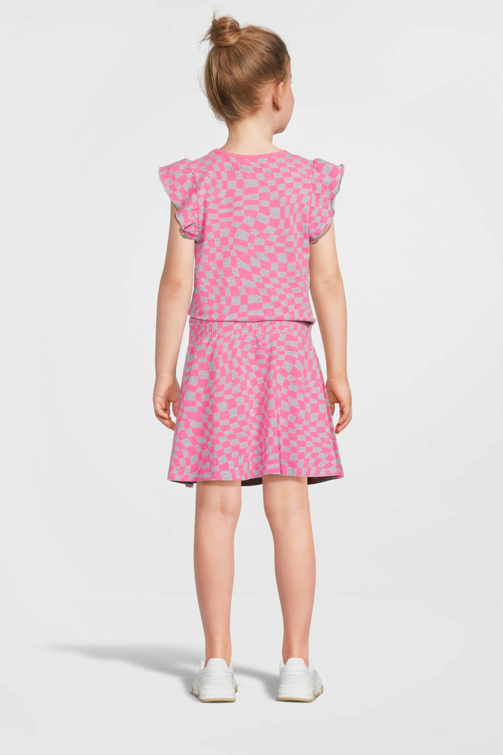 Orange Stars jurk Phyllis met all over print roze