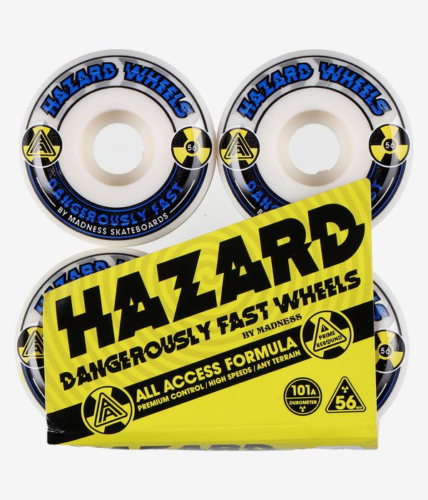 Madness Hazard Alarm Conical Rollen (white blue) 56mm 101A 4er Pack