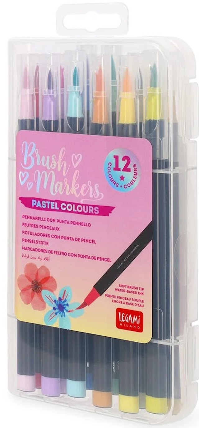 Brush Markers Pastellfarger 12-pack Legami