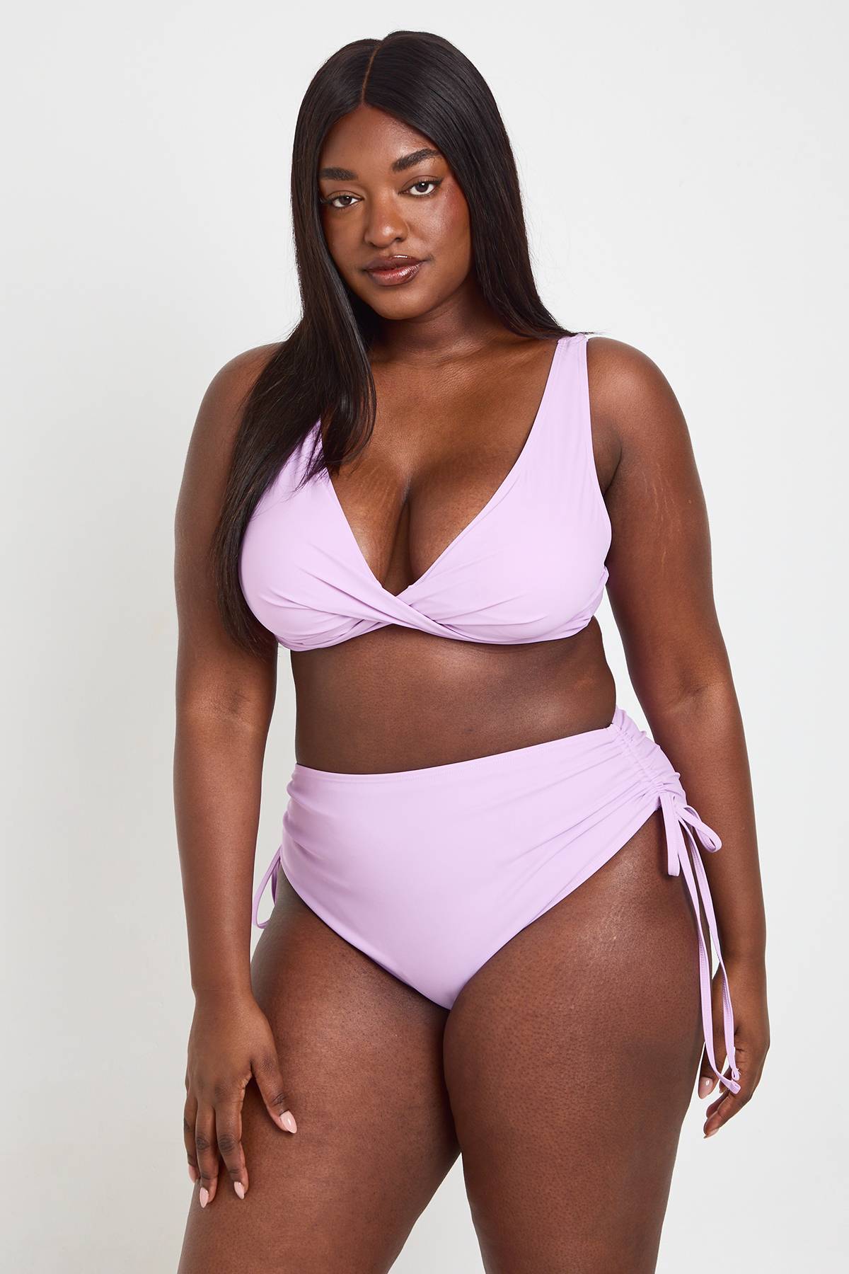 boohoo Culotte Taille Haute À Effet Ventre Plat De La Gamme Maillots De Bain Essentiels Grande Taille