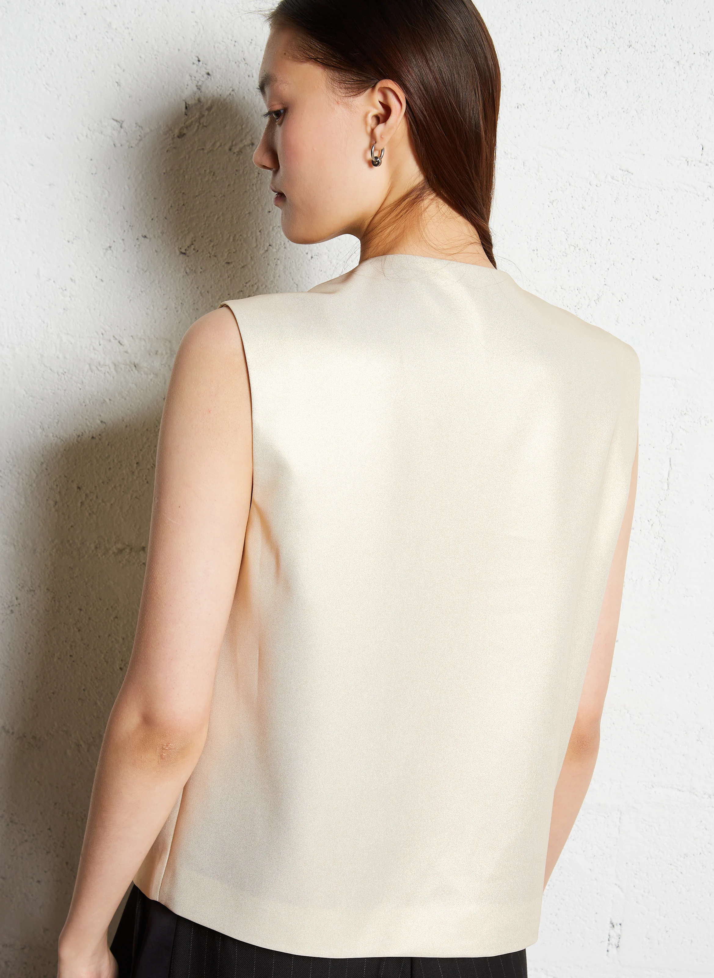 Gilet satiné | Doré