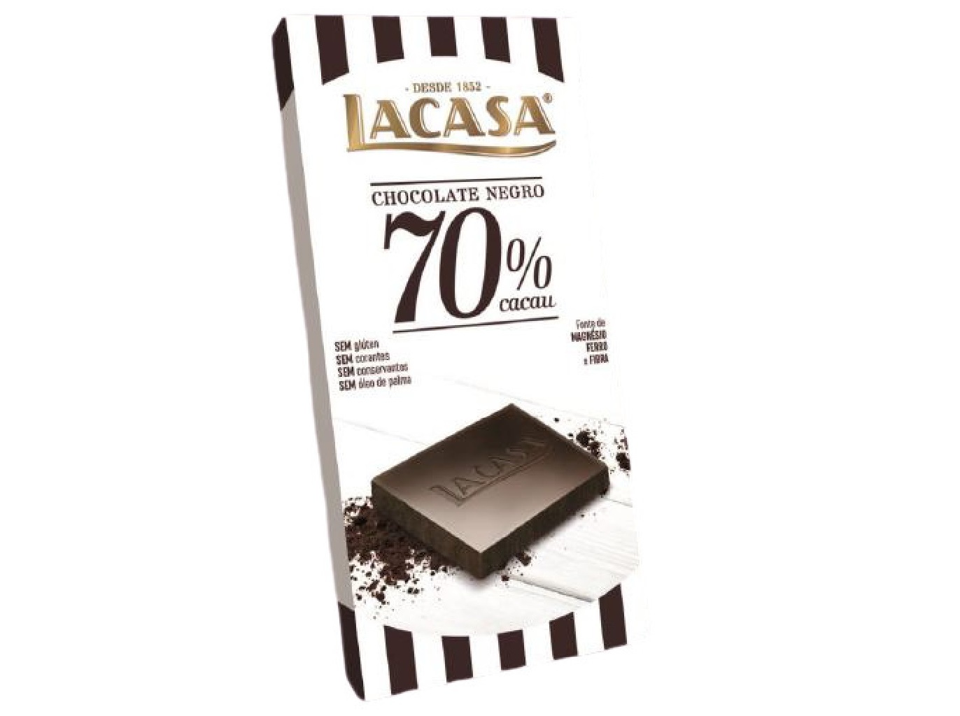 TABLETE LACASA CHOCOLATE 70% CACAU 100G