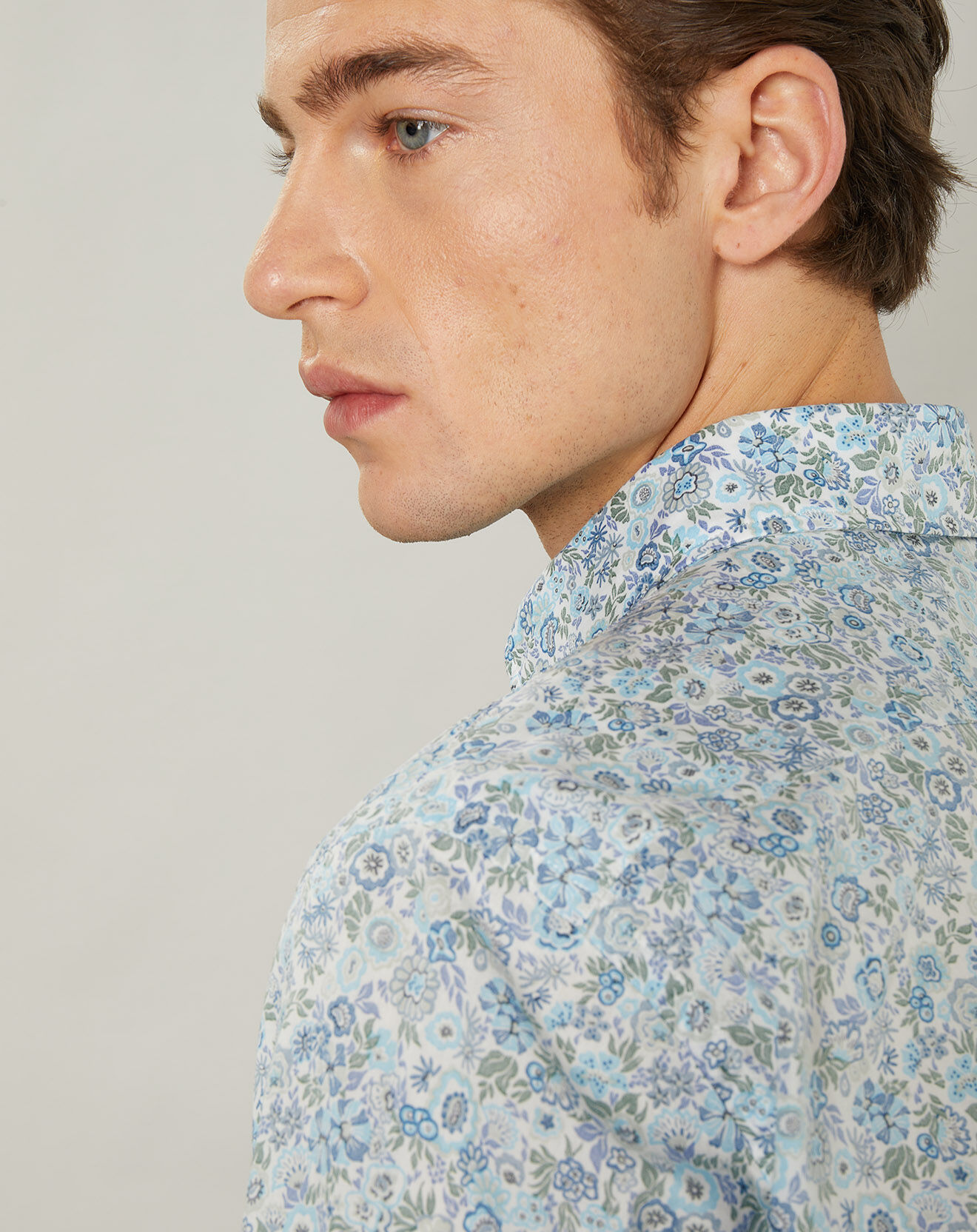 Hartford Chemise slim Sammy bleue