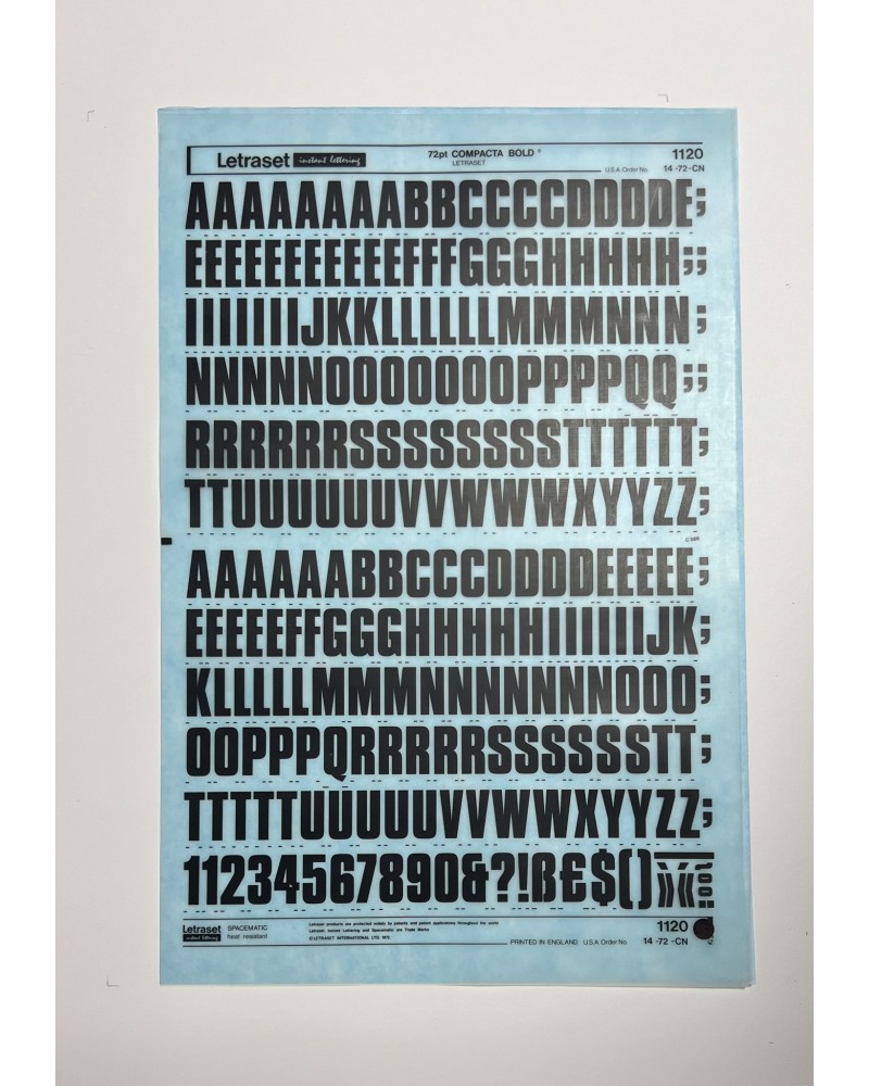letraset-1120- COMPACTA BOLD - 72pt