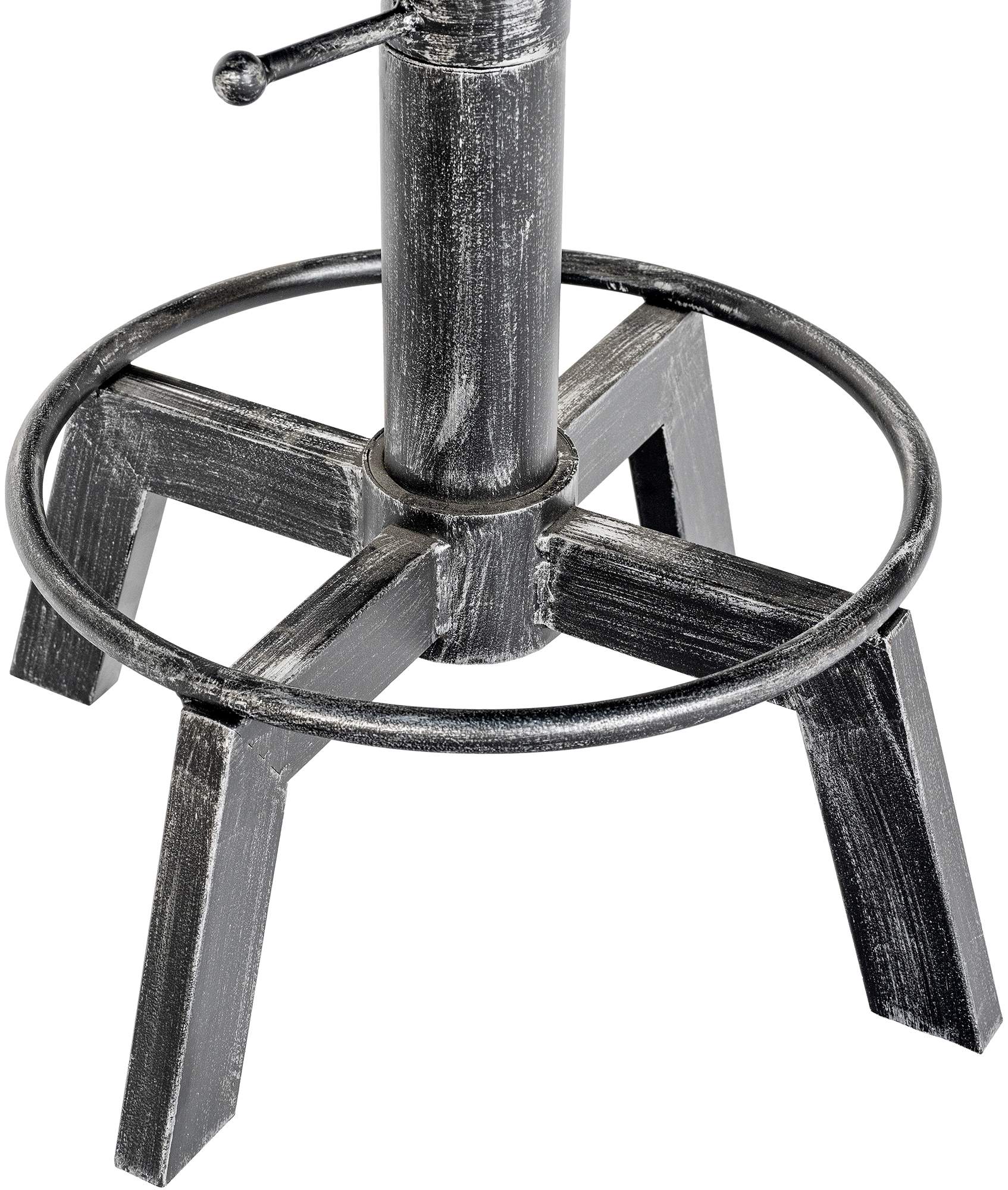 CLP Sitzhocker Destin mit Kunstlederbezug I Hocker im Industrial Design I gepolstert und höhenverstellbar