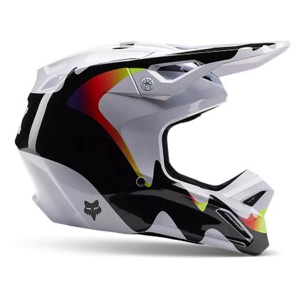 Casque cross Fox V1 KOZMIK 2024 - Noir / Blanc