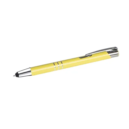 Livepac Office Touchpen Kugelschreiber aus Metall / Farbe: pastell gelb