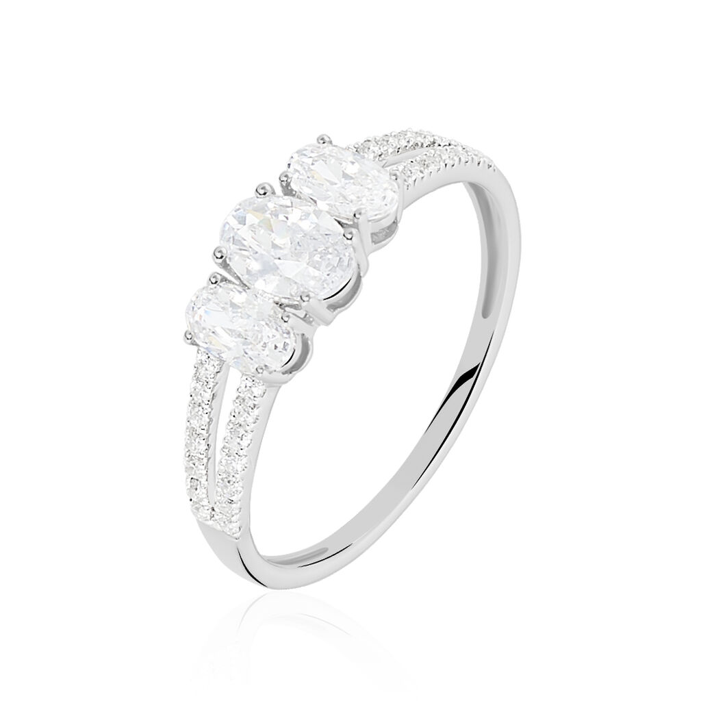 Bague Nussayba Or Blanc Oxyde De Zirconium