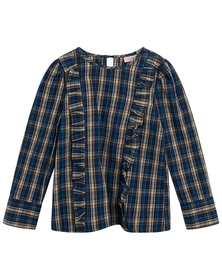 Bluse MINI ORG BLUE CHECK in art blue