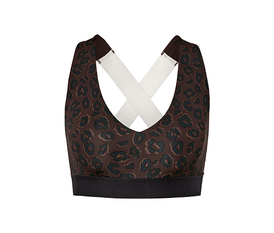 Sport-Bustier, braun-schwarz