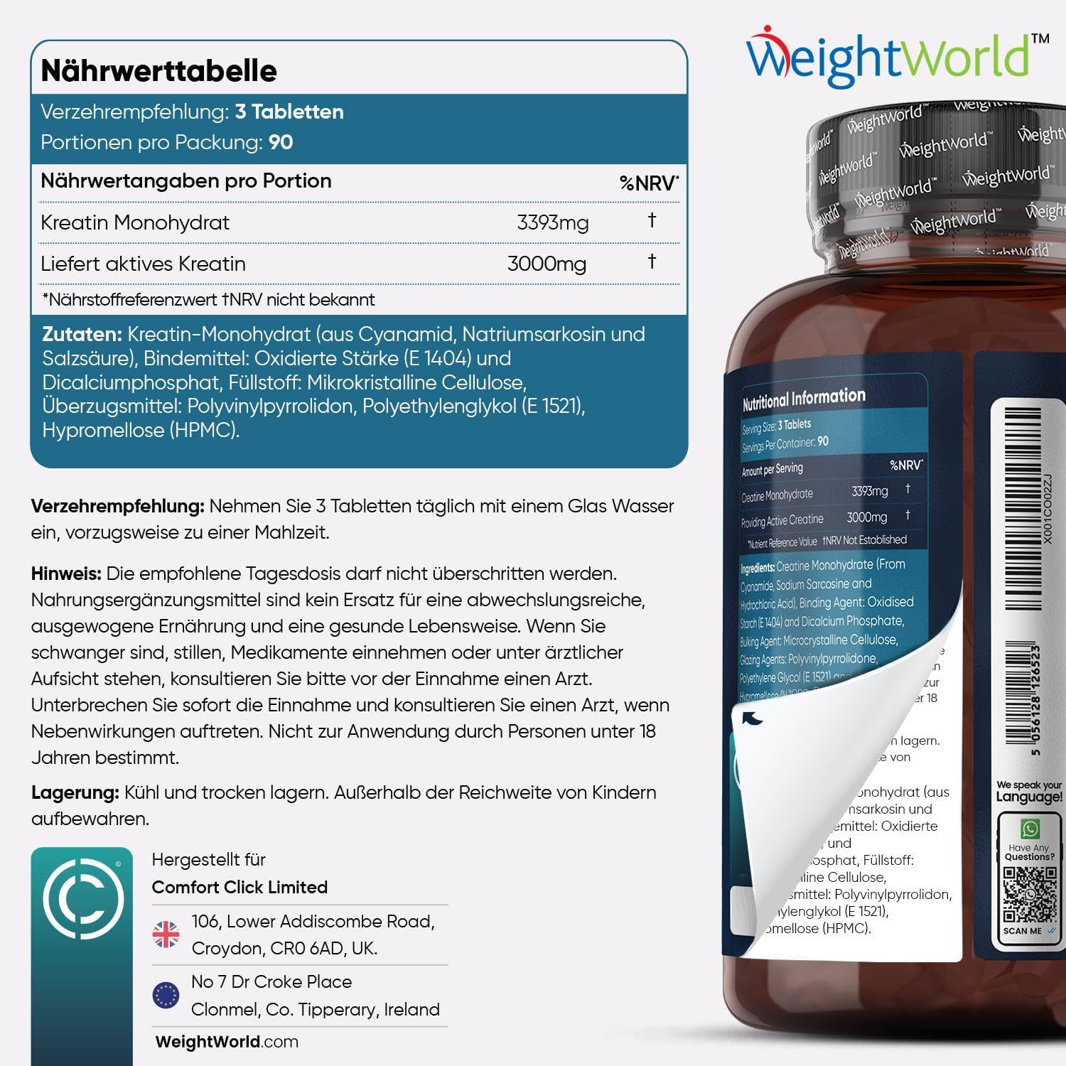 WeightWorld Creatin Monohydrat