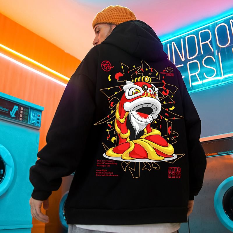 Cowpow - Leeuwendans Print Hoodie