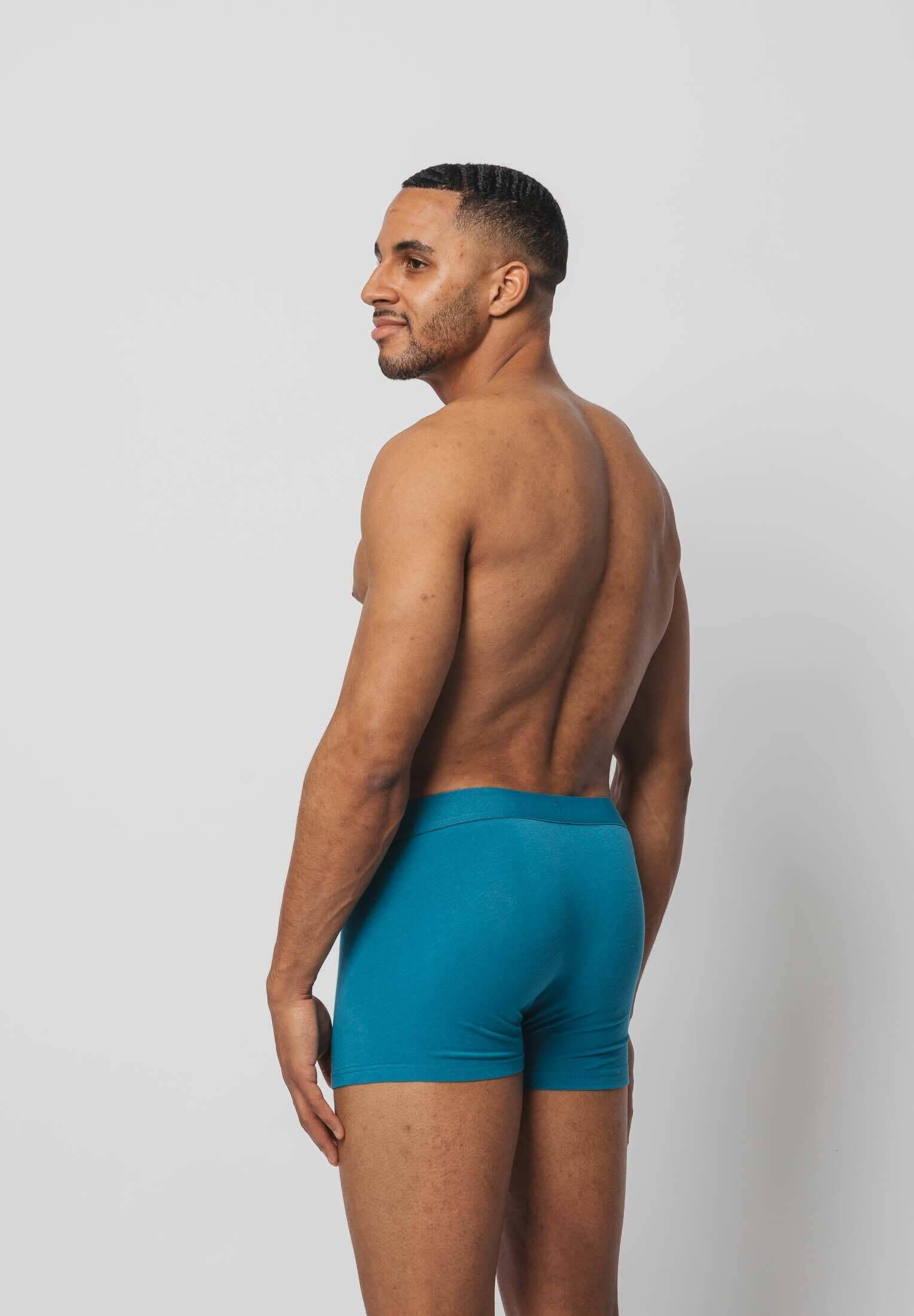SNOCKS| Herren Boxershorts mit farbigem Bund aus Bio-Baumwolle im 6er-Pack