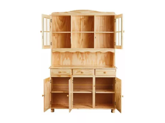 Vaisselier 3 Portes en Bois Massif 