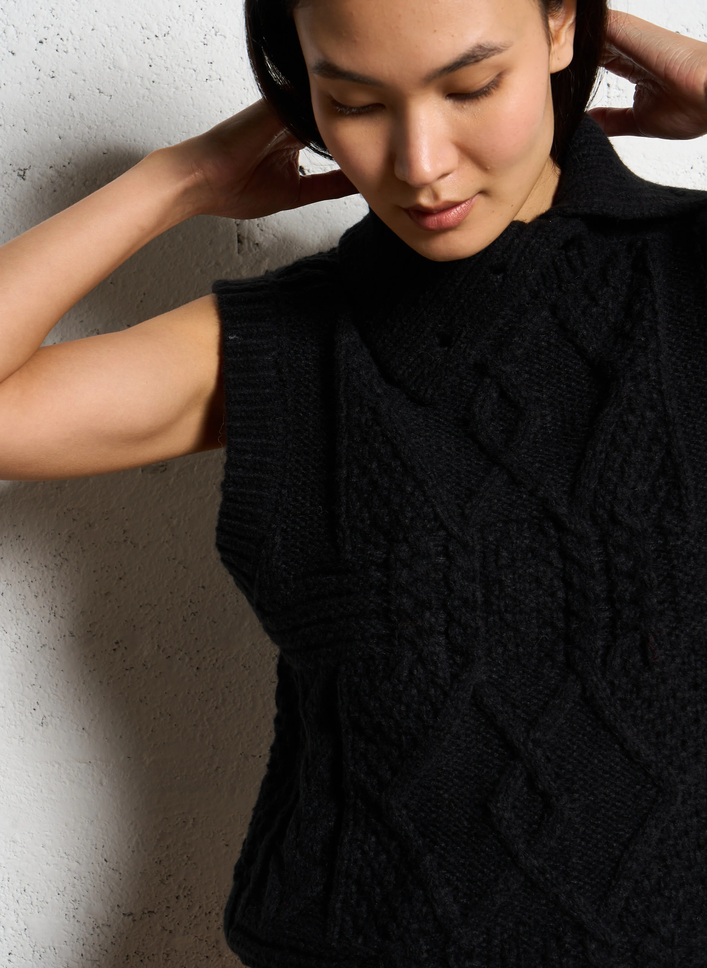 Pull col roulé| Noir