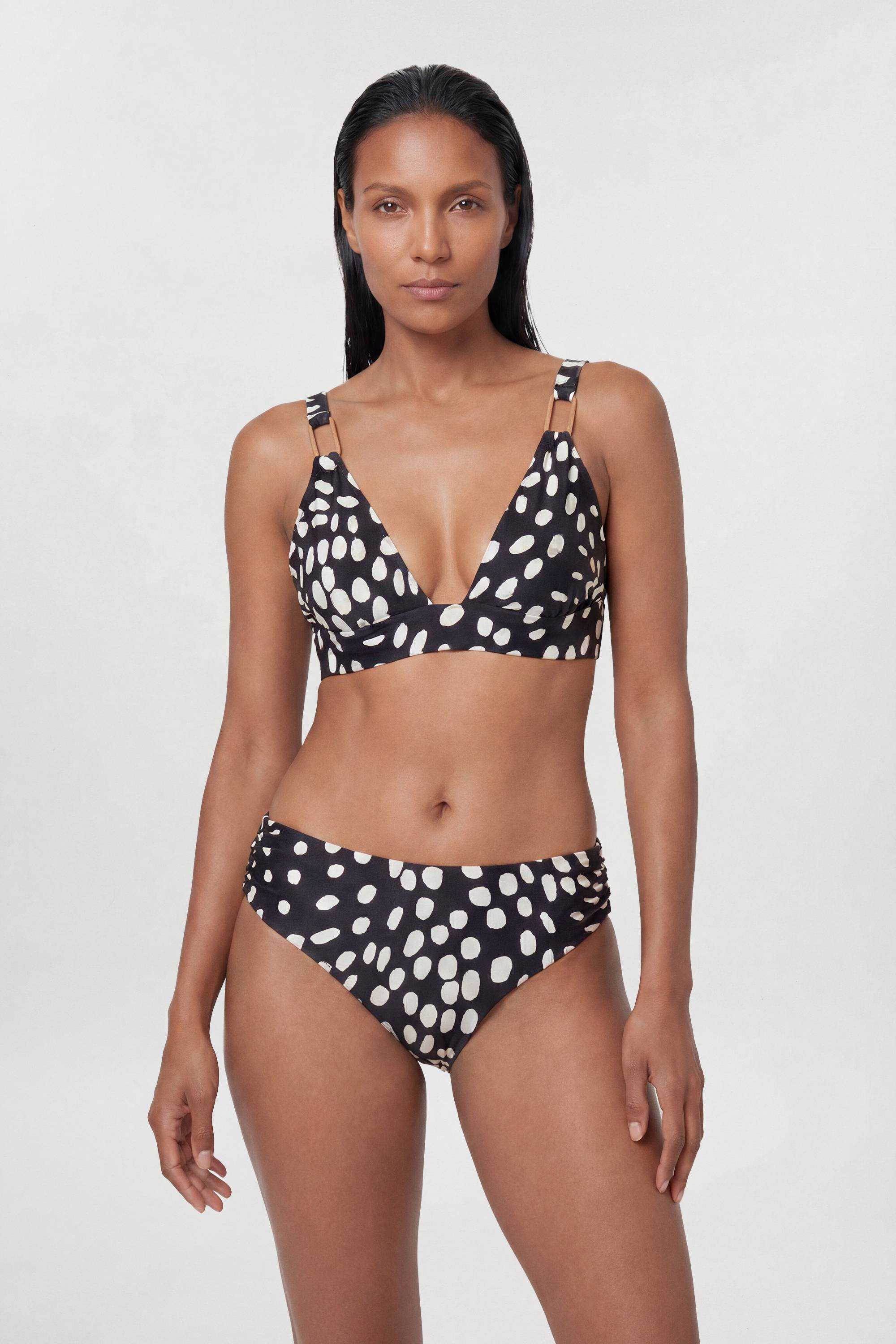 KarenMillen Haut De Bikini Décolleté Plongeant À Pois