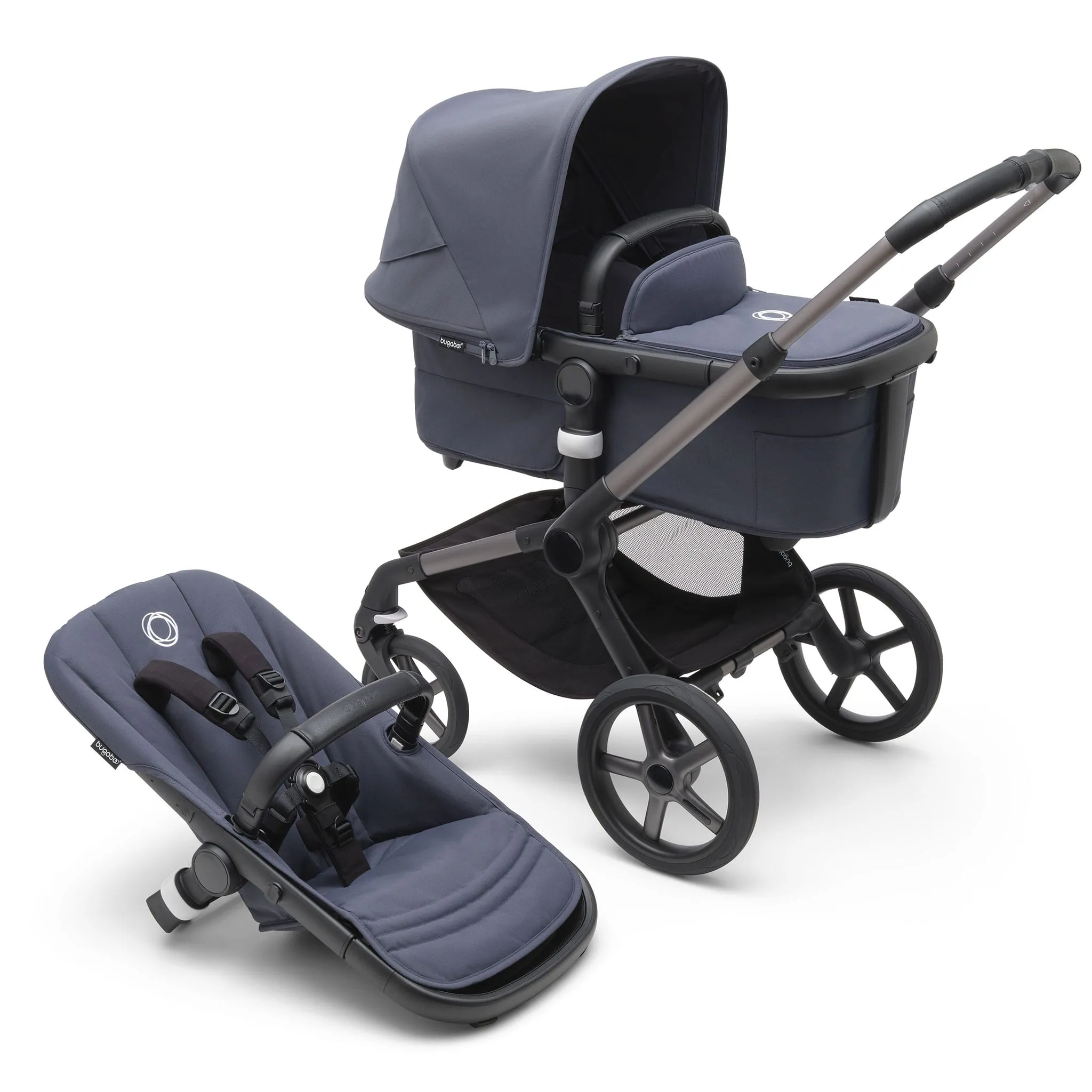 Bugaboo Poussette Fox5 - Graphite  Stormy Bleu  Stormy Bleu